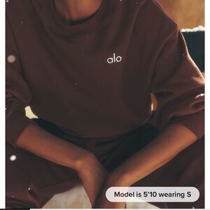 ALO Accolade Crewneck Sweatshirt Size XL in Brownstone